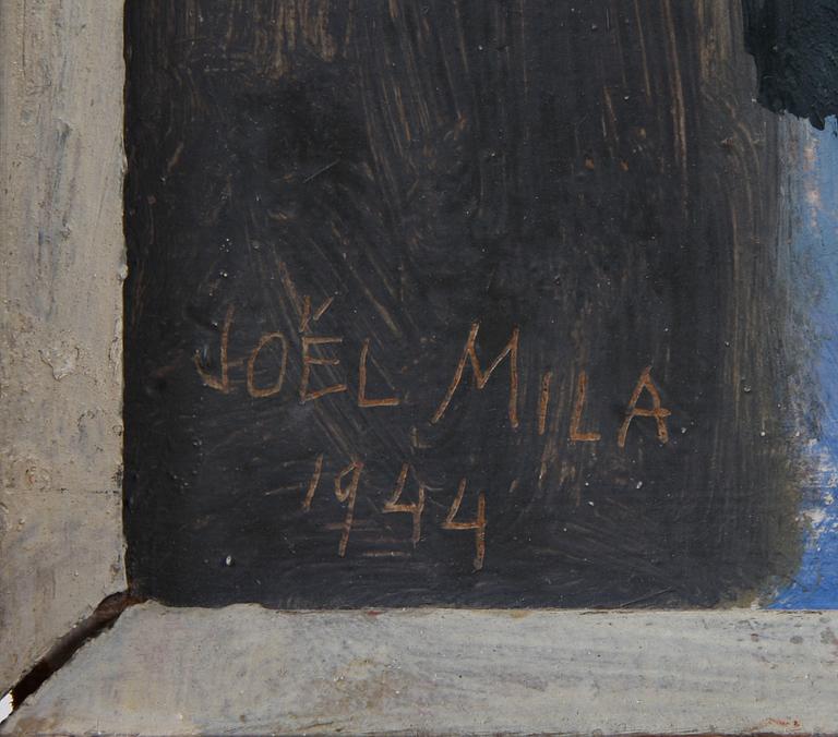 JOEL MILA, olja på pannå, sign o dat 1944.