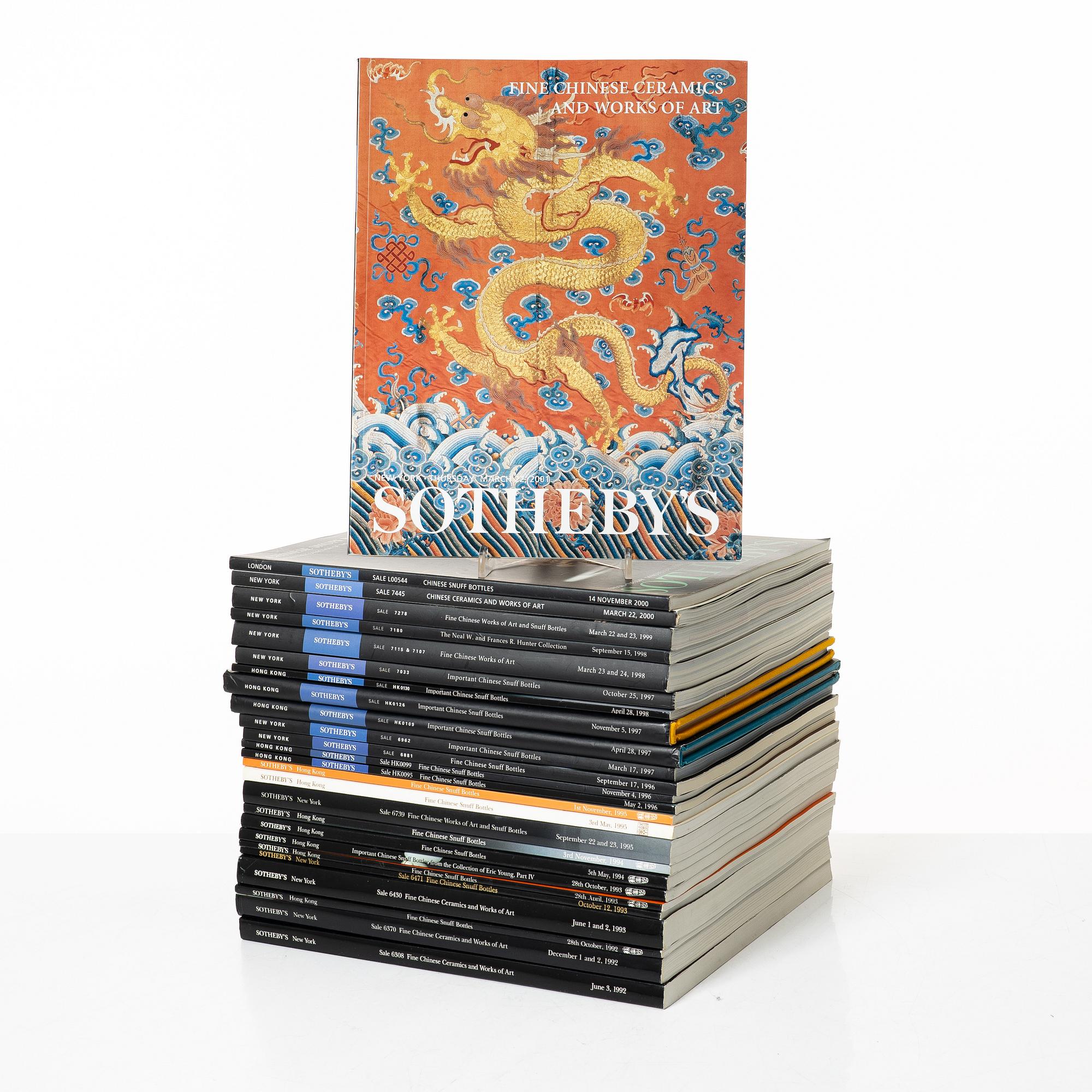 Kataloger, 25 stycken, Sotheby's Hong Kong och New York, 1992-2001.