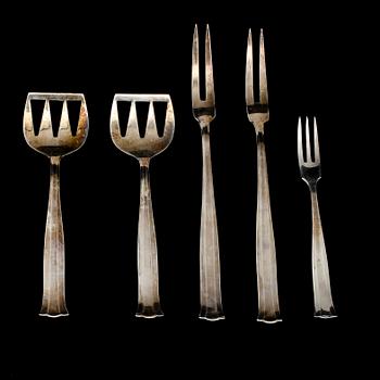 BESTICKSERVIS, 122 delar, nysilver, "Birgitta", 1900-tal.