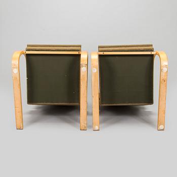 Alvar Aalto, fåtöljer, ett par, modell 401, Artek, Finland, 1960-tal.