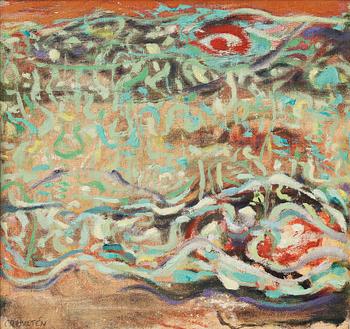 CO Hultén, oil on canvas laid on panel, signed and executed 1954.