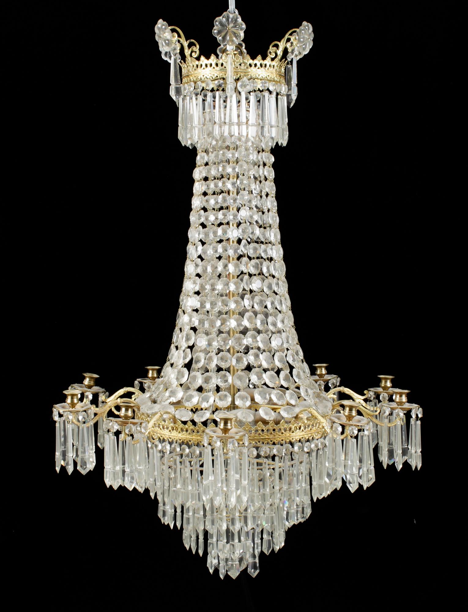 LJUSKRONA, oscariansk, omkring sekelskiftet 1900. Höjd ca 110 cm.