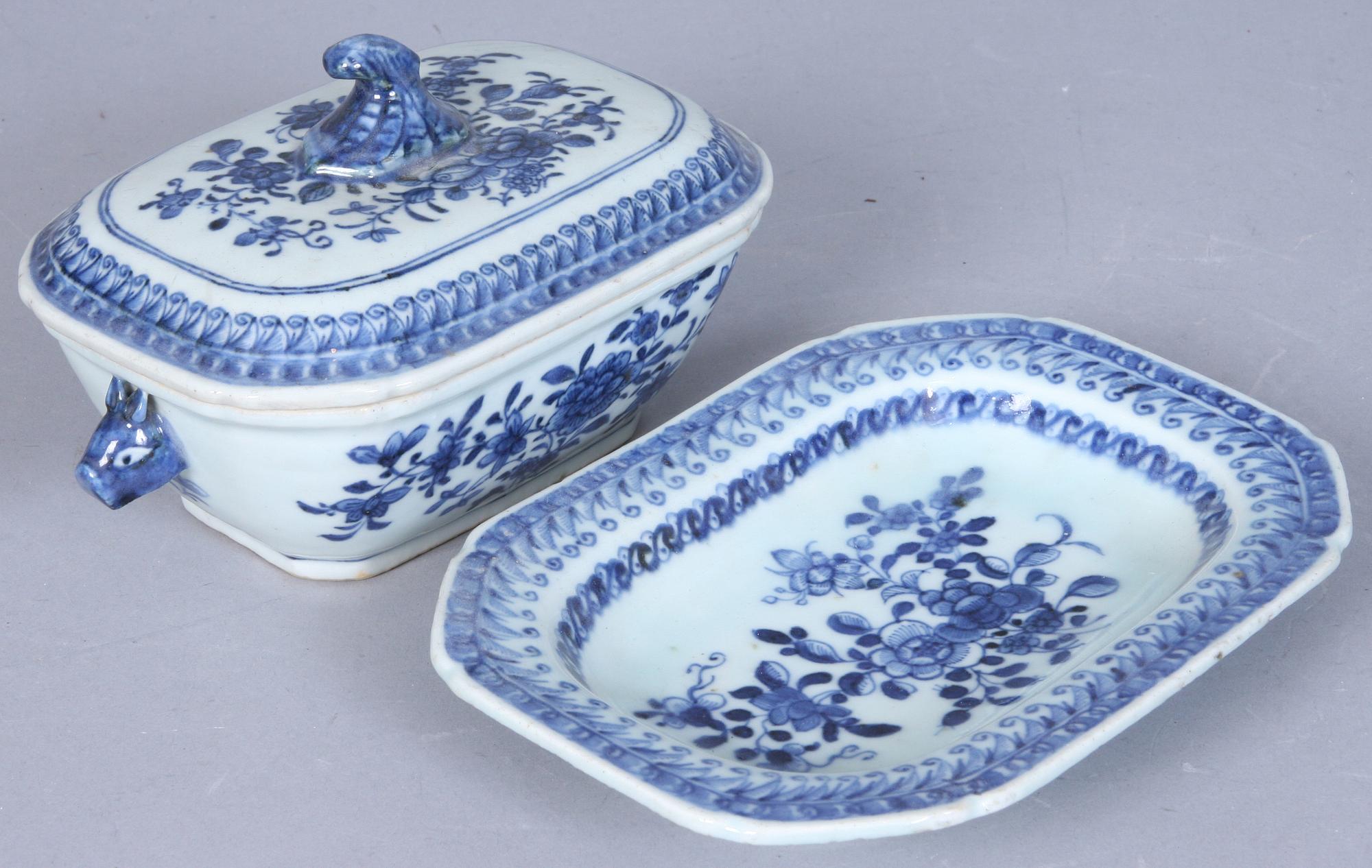 SMÖRASK med UNDERFAT, Kina 1700-tal.