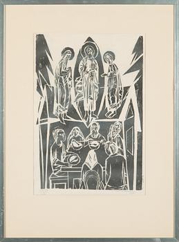 Ina Colliander, träsnitt, signerad och daterad 1959, märkt t.p.l'a I-III 10 IV 5/10.