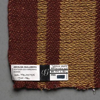 Carl Malmsten, a fabric sample, “Gamla Vasen”, AB Elsa Gullberg Textilier och Inredning, Stockholm, 1920s.