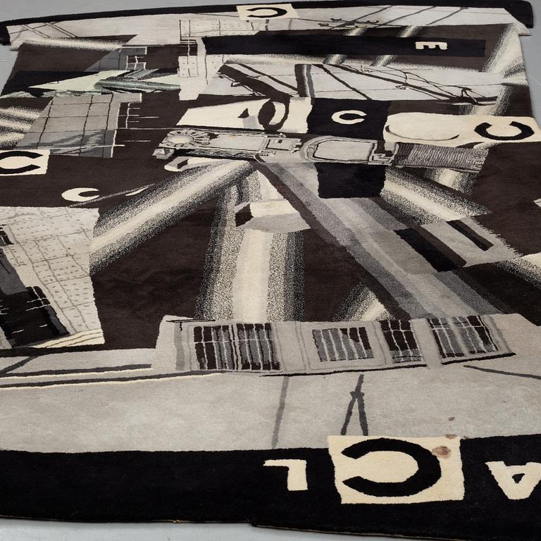 CAROUSCHKA STREIJFFERT, MATTA, "Construktion", handtuftad, konturerad, ca 394 x 242,5 cm.