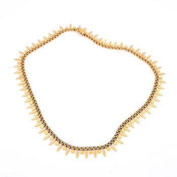 COLLIER, 14K guld. Vikt ca 22,29 g.