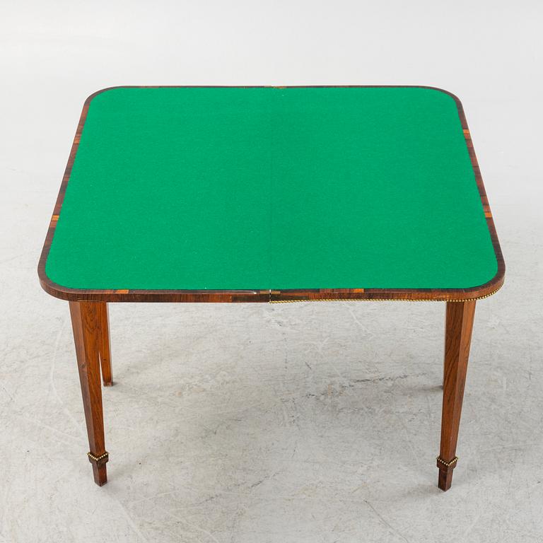 Gaming table, late Gustavian style, circa 1800.
