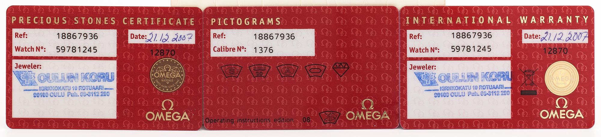 Omega, Constellation, Quadrella, wristwatch, 27 x 33 mm.