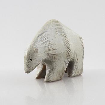 Lisa Larson, figurin, stengods, "Isbjörn", ur serien "Stora Zoo", Gustavsberg.