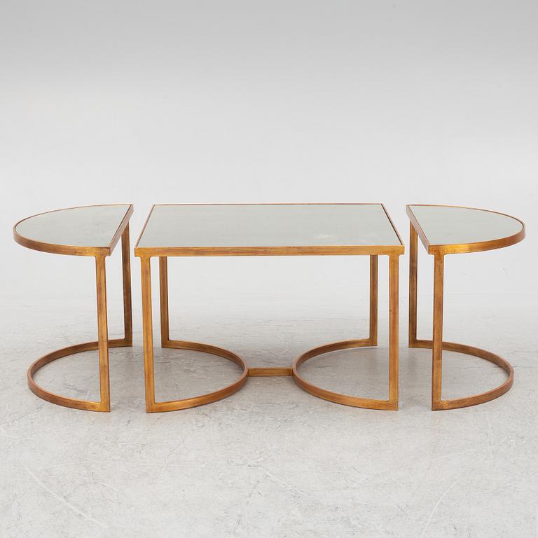 A three-piece coffee table, Oscar & Clothilde.