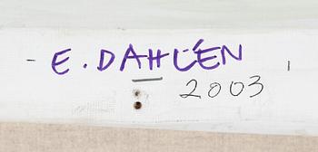 Erika Dahlén, acrylic on canvas, signed and dated 2003 verso.