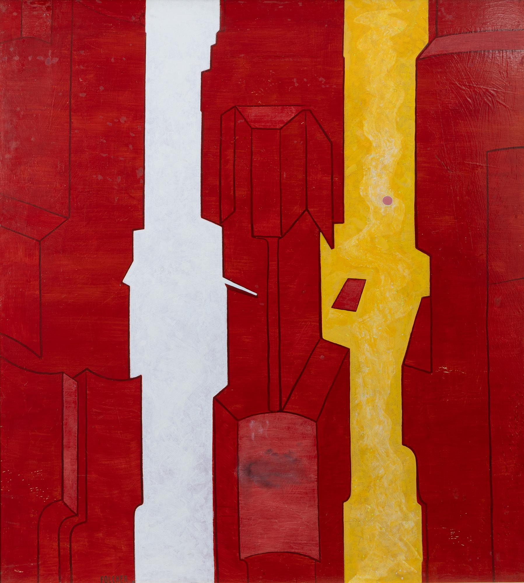 Göran Folcker, "Målning i rött 1960".