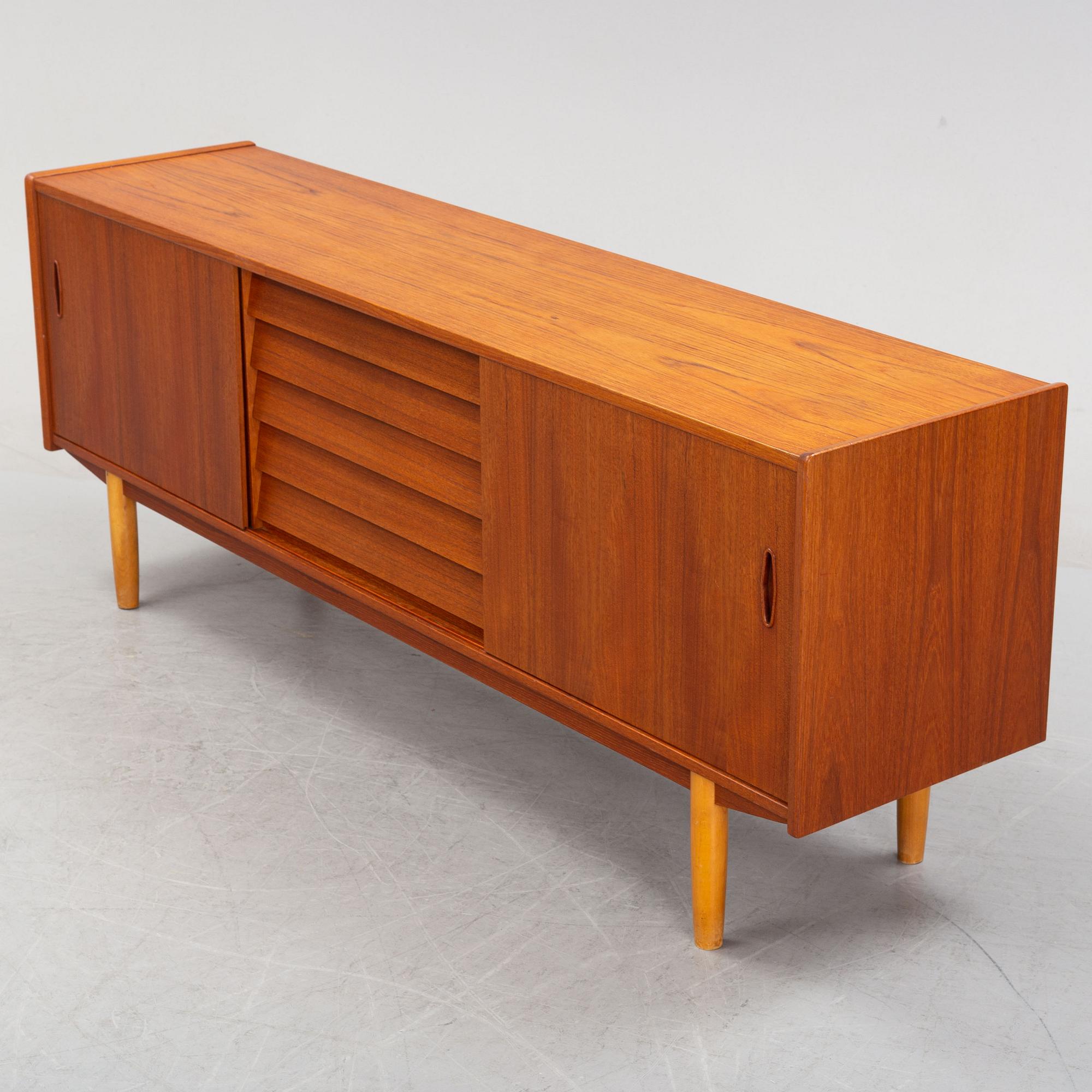 A teak sideboard designed by Nils Jonsson for Hugo Troeds Bjärum, second half of the 20th Century.