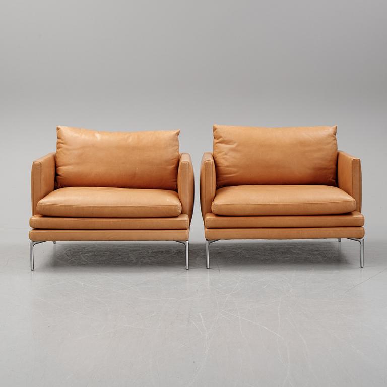A pair of 'William' easy chairs by Damian Williamson for Zanotta. Designed  2010-15.