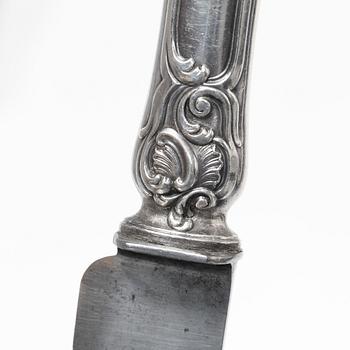 Twelve French silver knives, Hènin & Cie, Paris, circa 1900.