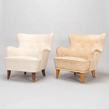 Ilmari Lappalainen, armchairs, 2 pcs, "Laila" Asko 1950s.