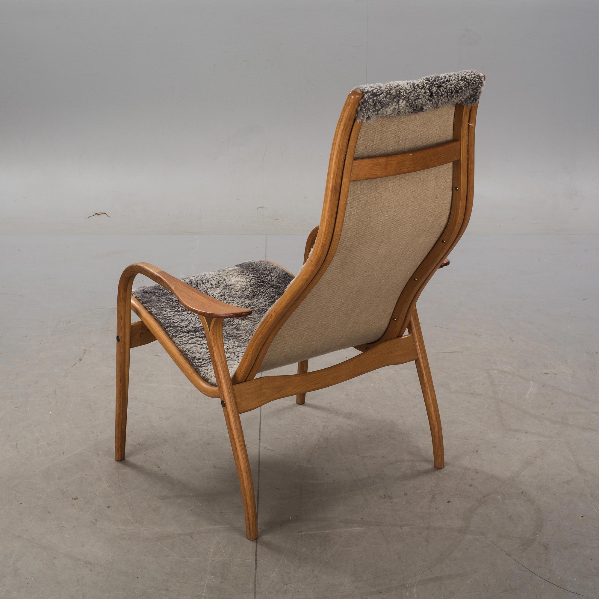 FÅTÖLJ med FOTPALL, "Lamino", Yngve Ekström.