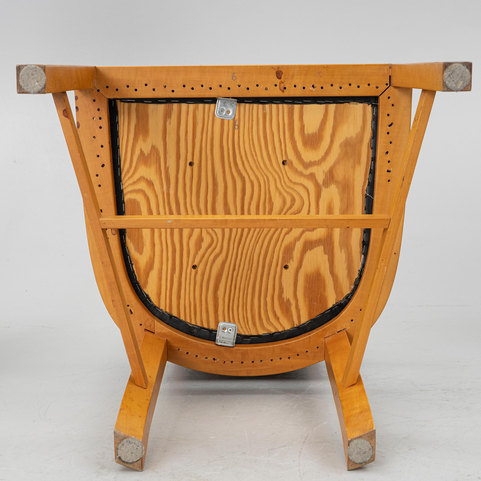 Leo Johansson, karmstolar, 6 stycken, Eje Ström, omkring år 2000.