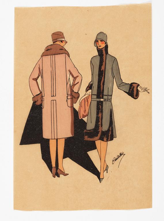 A set of 34 fashion posters from 1920/30s.