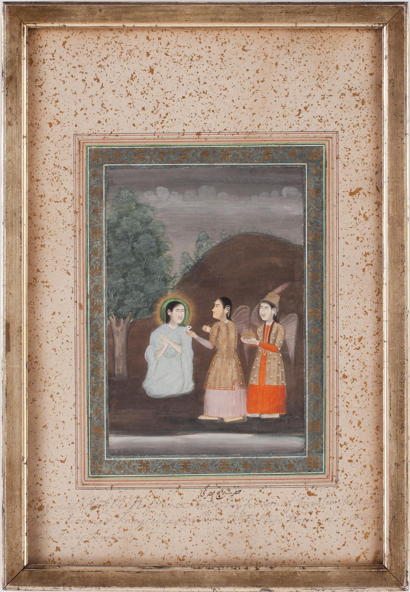 MINIATYRER, 4 st, orientaliska, blandteknik, ungefär 1780 samt 1800 enligt brev från Nationalmuseet Stockholm.