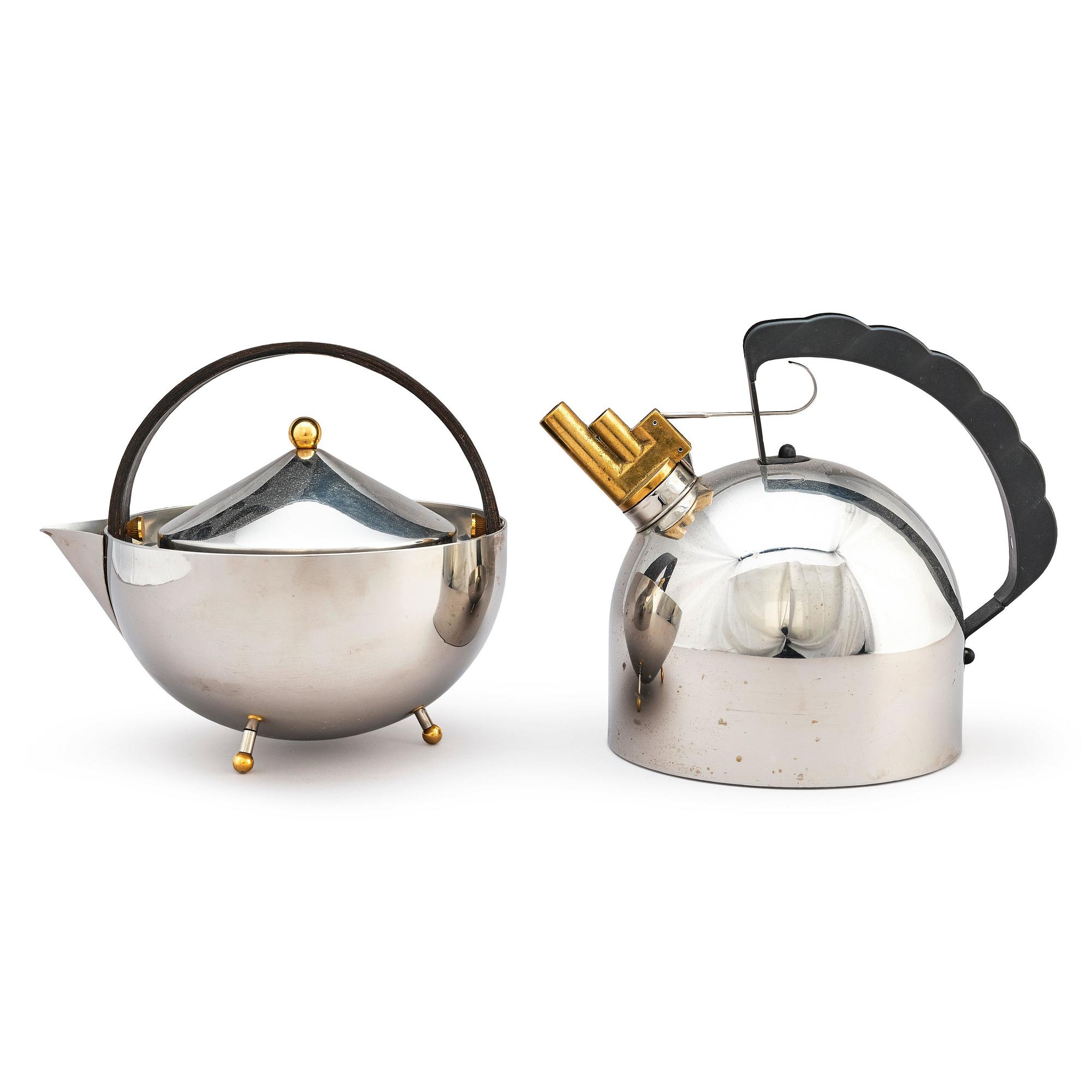 Richard Sapper, & Carsten Jörgensen, a water- and tea boiler, Alessi and Bodum, late 20th century.