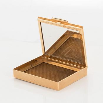 14K gold and ruby vanity case.