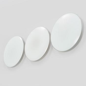 Arne Jacobsen, set of 3 glass shades, Louis Poulsen/licensed manufacturer Orno, Stockmann.