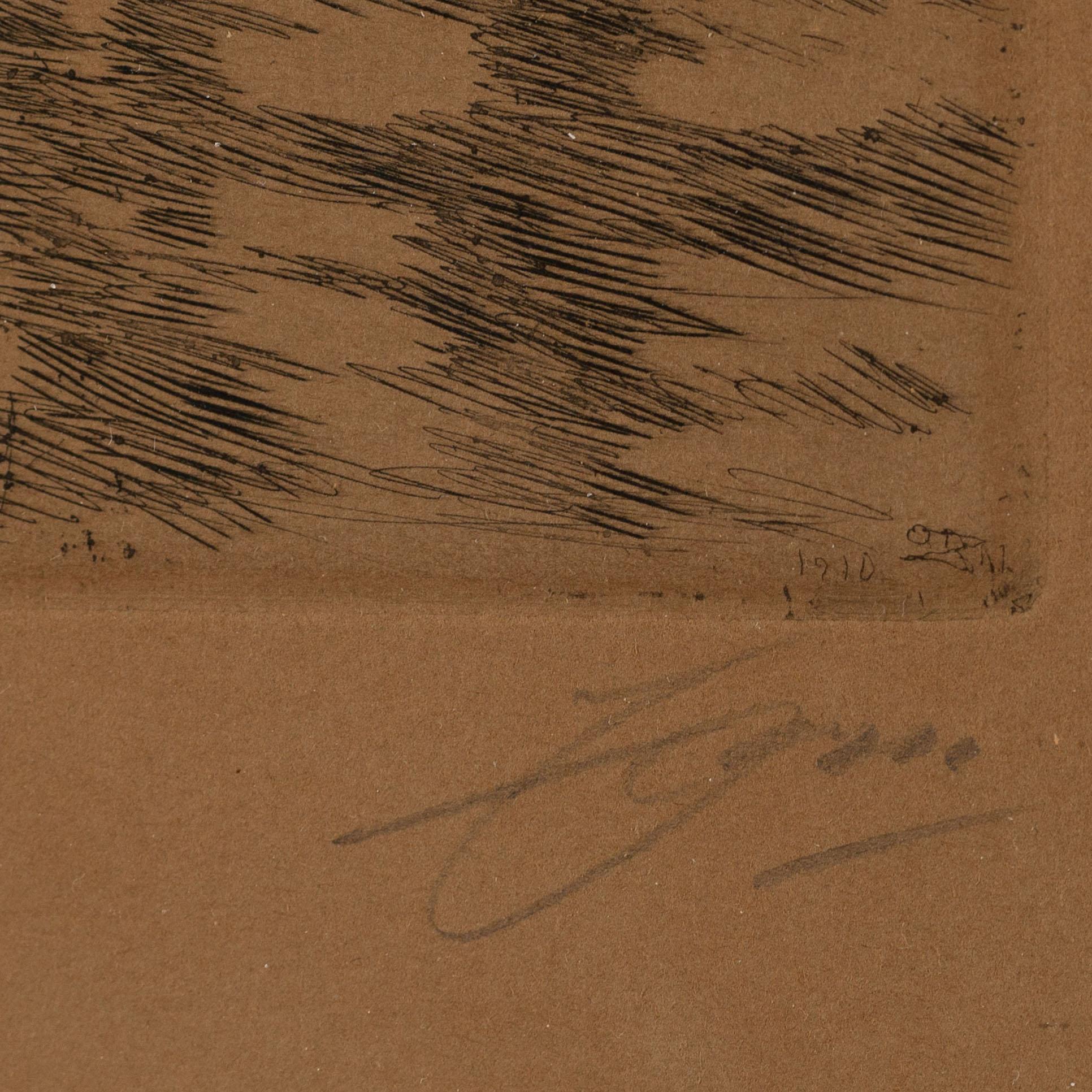 ANDERS ZORN, etsning, signerad och daterad i plåten 1910.