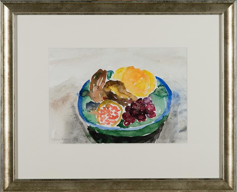 ALICE KAIRA, akvarell, signerad och daterad 1991.