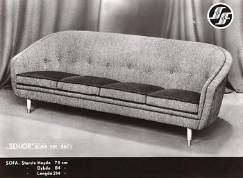 Arnt Lande, tillskrivna, modell "Senior", fåtöljer 1 par, Møller & Stokke, Norge, 1950-60-tal.