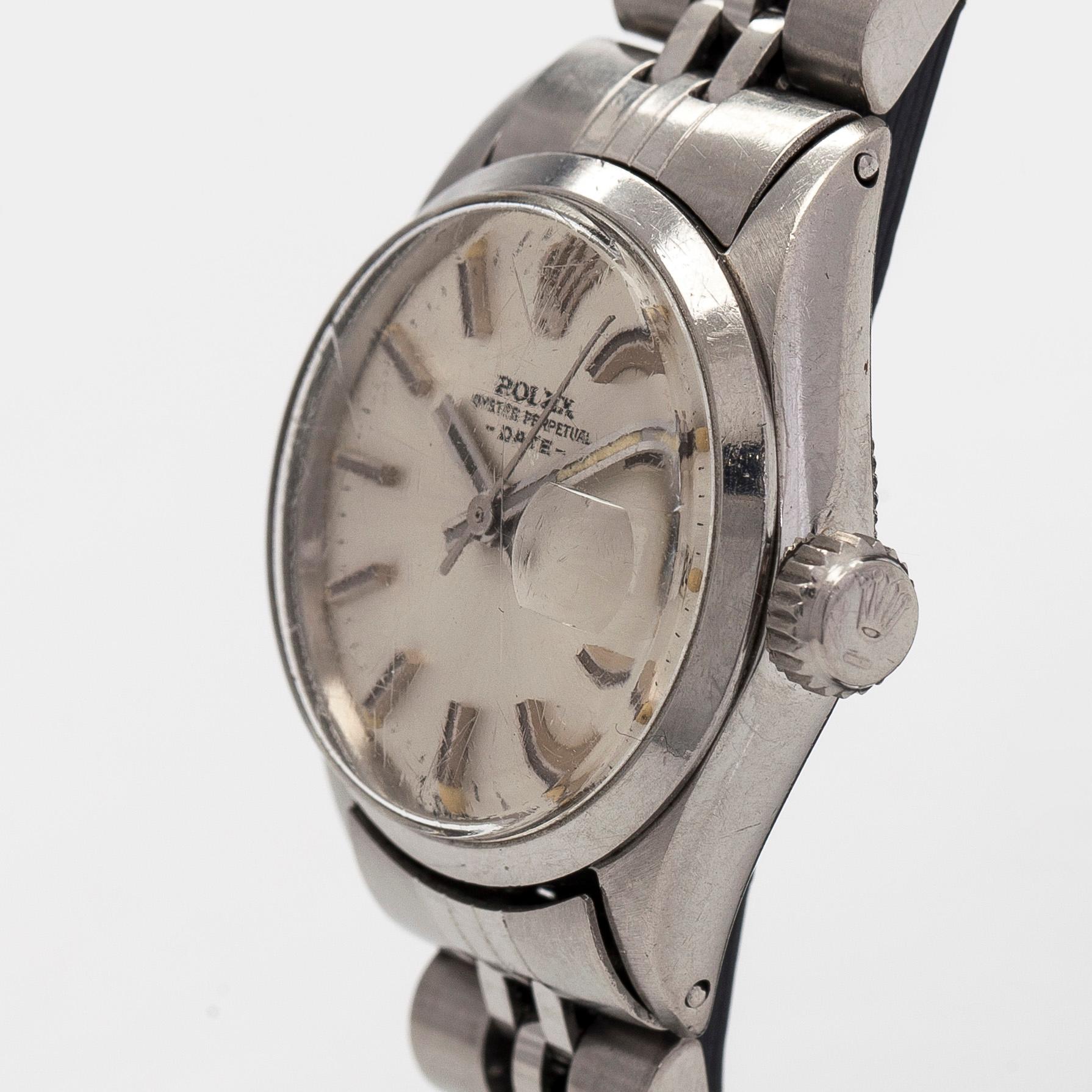 Rolex, Oyster Perpetual Date, armbandsur, 25 mm, stål, automatisk.