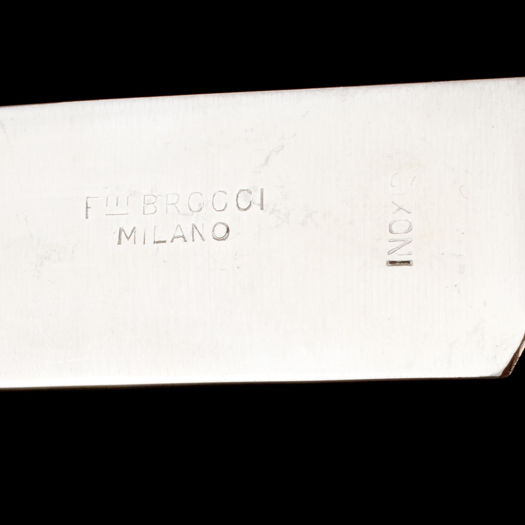 BESTICKUPPSTÄTTNING, 331 delar, låghaltigt silver, Bruggi,  omkring 1900. Total vikt ca 20955 g.