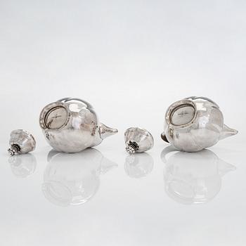 Albert Feinauer, te- och kaffeservis, silver, 6 delar, Weimar-Schmuck, Tyskland 1921-1925.