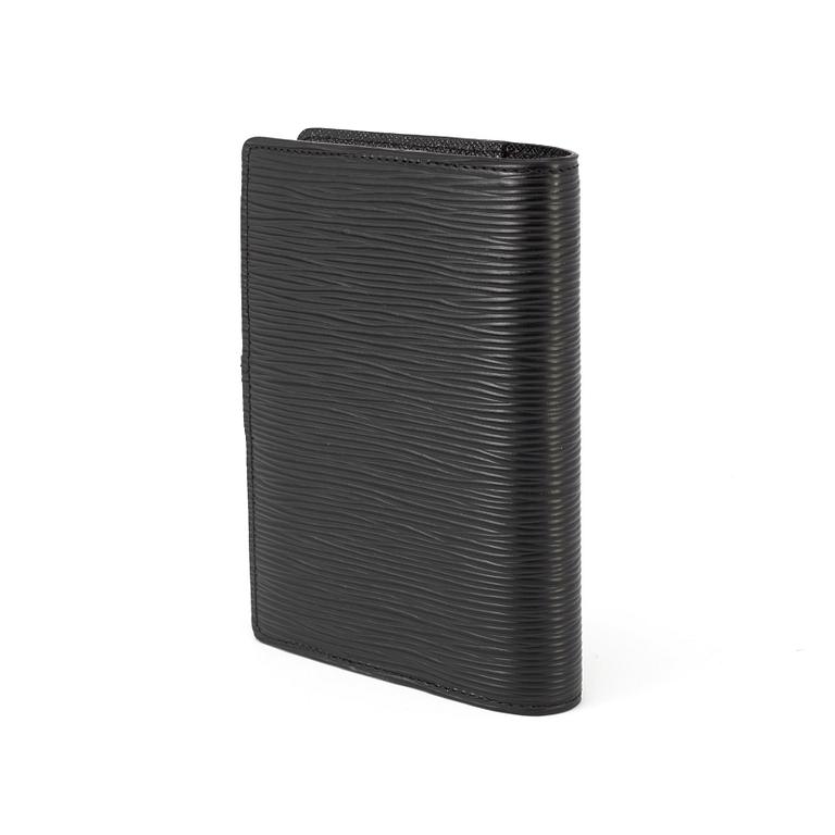 Black epi-leather small ring agenda cover by Louis Vuitton 2015.