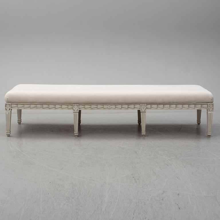 A circa 2000 Gustavian style bench.