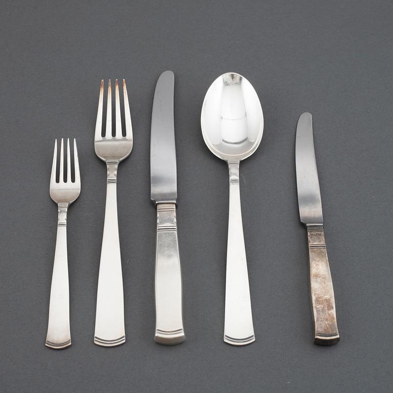 JACOB ÄNGMAN, bestickservis, 60 delar, silver. "Rosenholm", GAB, Stockholm/Eskilstuna, 1900-talets andra hälft.