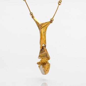 Björn Weckström, halsband "Kaira", 14K guld, platina. Lapponia 1978.
