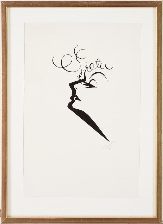 EINAR NERMAN, litografi, signerad.