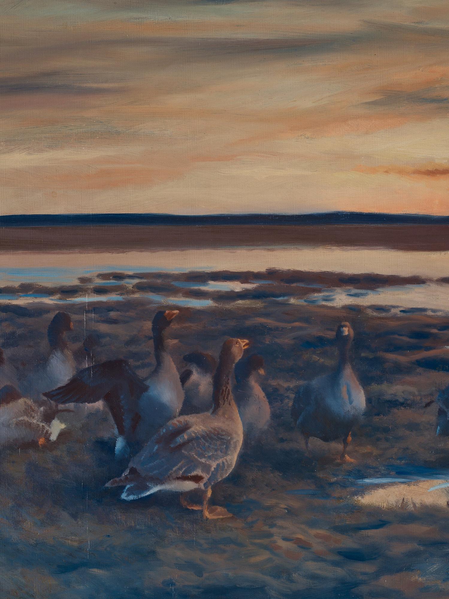 Bruno Liljefors, Flying geese.