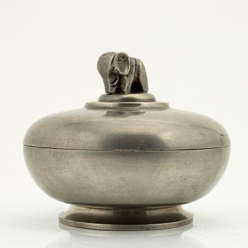 Sylvia Stave, skål med lock, sannolikt CG Hallberg, Stockholm, 1900-talets mitt, ostämplad.
