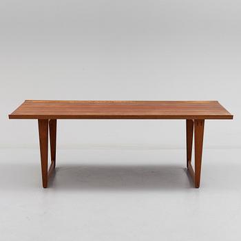 1960s Yngve Ekström coffee table veneered with teak and oak.