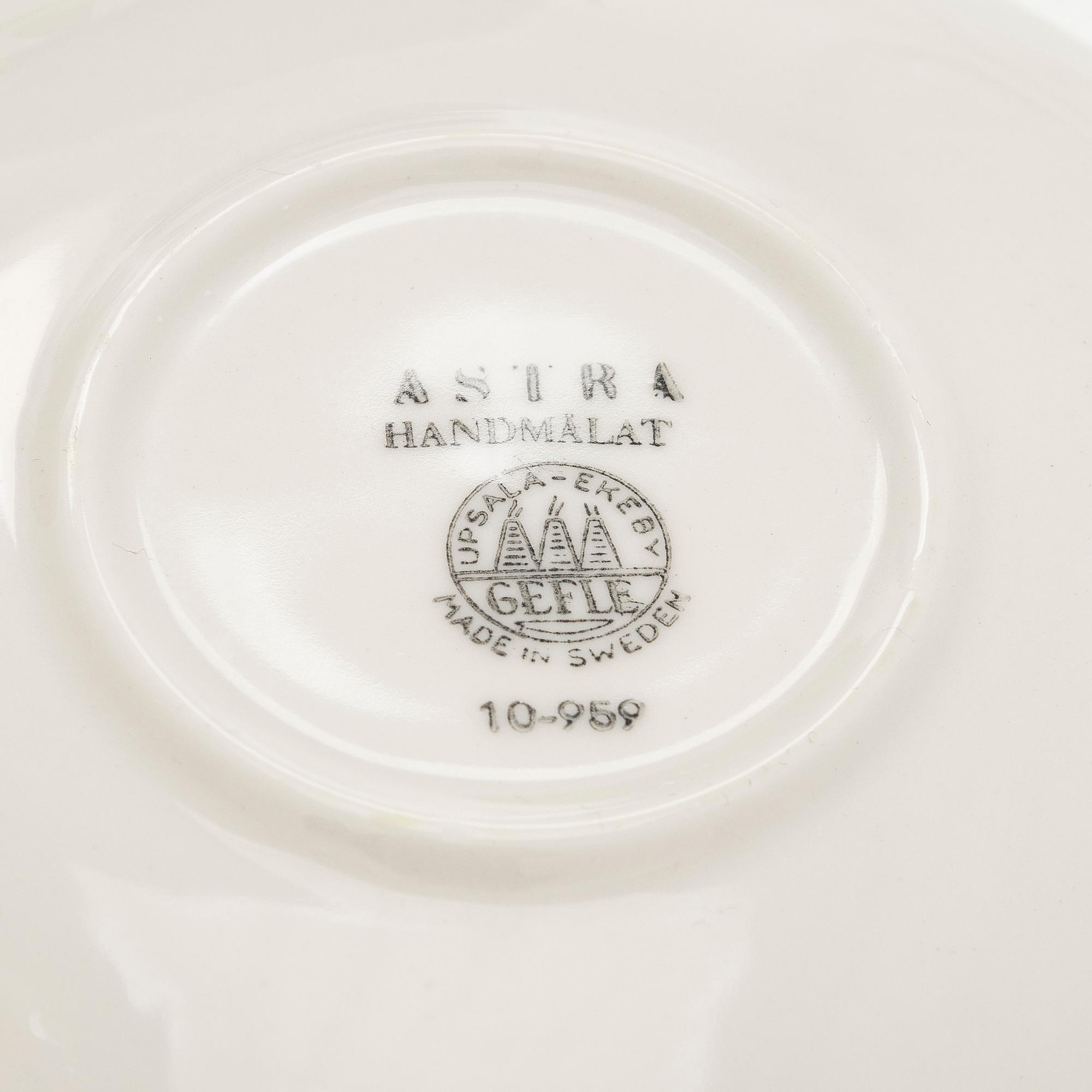 Eugen Trost, kaffeservis, "Astra", 26 delar, Gefle Upsala-Ekeby.