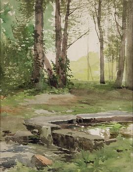 AUGUSTE ALLONGÉ, watercolour, signed Allongé and stamped: "Vente après deces 1898".
