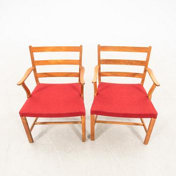 Armchairs 1 pair, model "142", FDB Møbler, Denmark 1940s/50s.