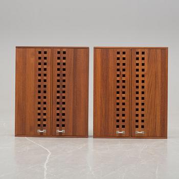 VÄGGSKÅP, ett par, teak, Trip Trap, Danmark, brännmärkta.