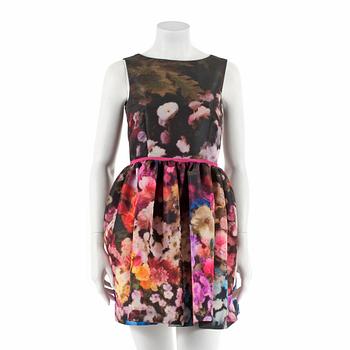 684. RED VALENTINO, "Hazy garden" flower printed polyester dress.