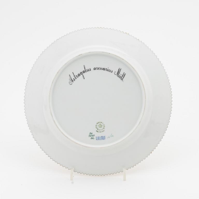 A 'Flora Danica' plate, Royal Copenhagen, Denmark, 1950-84.