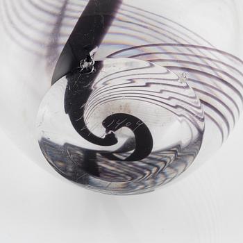 Vicke Lindstrand, four glass vases, Kosta.