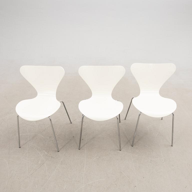 Arne Jacobsen, Chairs 6 pcs, "The Seven" for Fritz Hansen Denmark 1979.